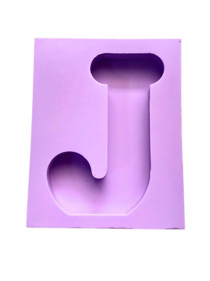Imagem de R672 Molde de silicone luminária letra J resina decorar