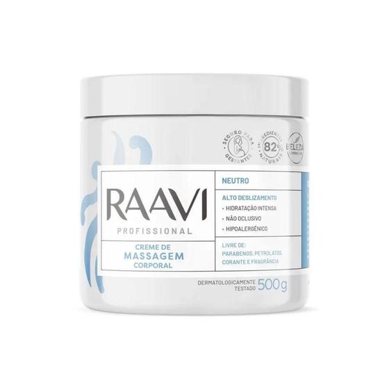 Imagem de Raavi Creme de Massagem Corporal Neutro 500g