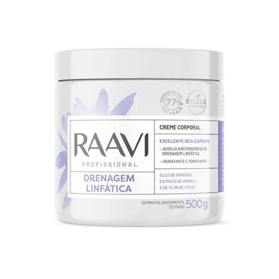 Imagem de Raavi Creme de Massagem Drenagem Linfática 500g