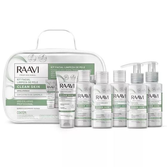 Imagem de Raavi Kit Facial Limpeza de Pele - Clean Skin Com Extrato de Camomila