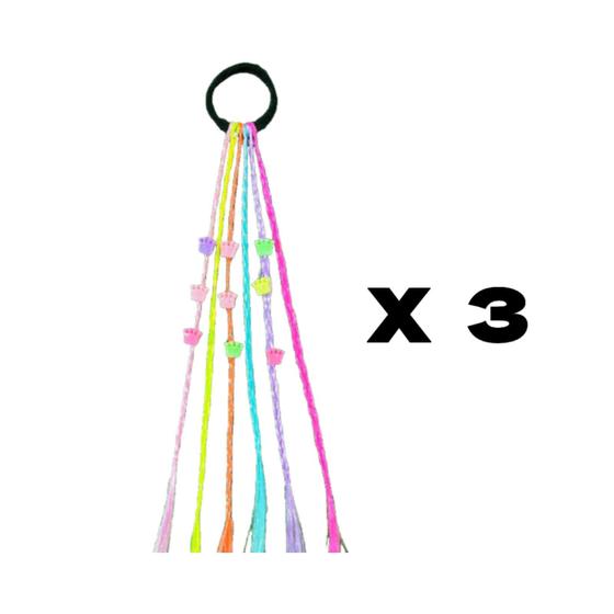 Imagem de Rabico Com Mecha Trança Tererê  De Cabelo Elástico Acessório
