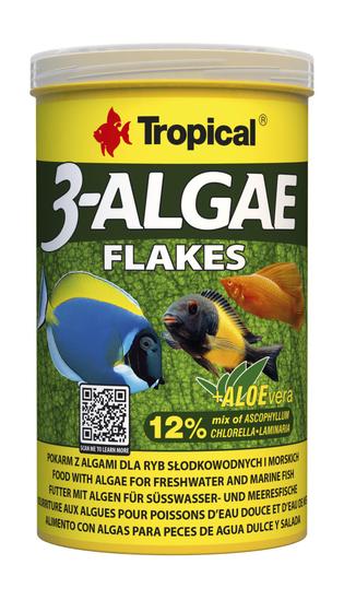 Imagem de Ração 3-algae flakes - pote 20g  -  tropical