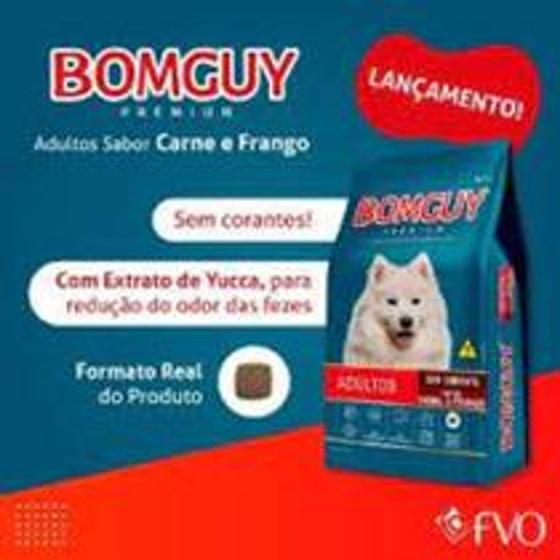 Ração Adultos Bomguy Premium carne e frango 25kg - FVO Menor preço em Ração Adultos Bomguy Premium carne e frango 25kg - FVO