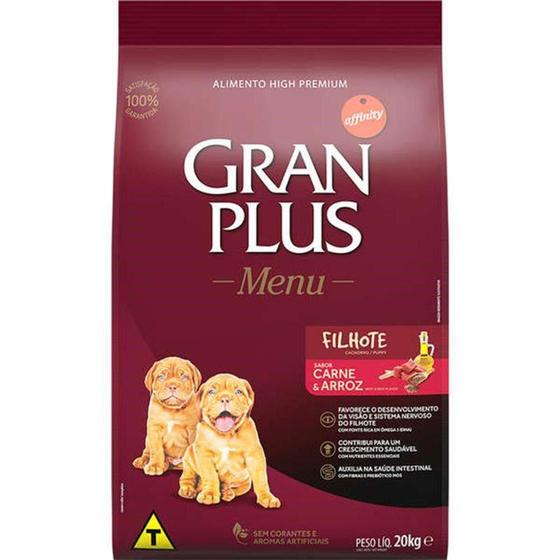 Imagem de Ração Affinity PetCare GranPlus Menu Carne e Arroz para Cães Filhotes 20 Kg