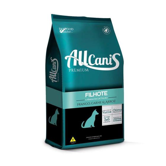 Imagem de Ração Allcanis para Cães Filhotes de Frango e Carne - 15kg