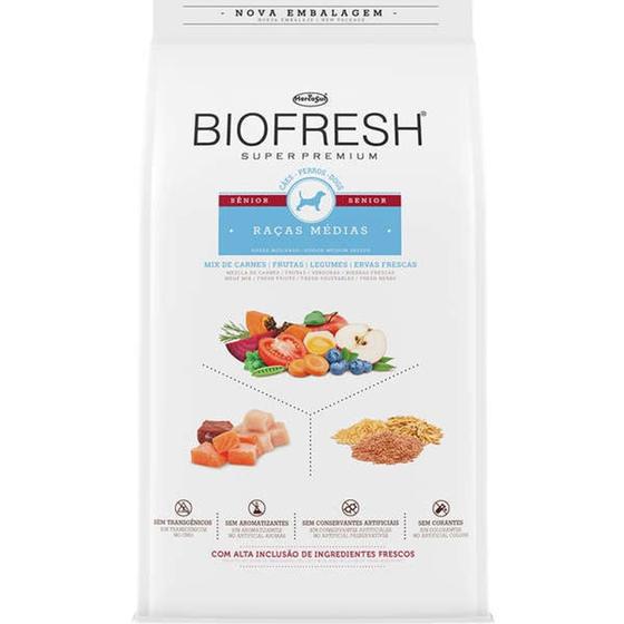 Ração Biofresh Cães Sênior de Raças Médias Mix de Carne, Frutas, Legumes e Ervas 10,1kg Menor preço em Ração Biofresh Cães Sênior de Raças Médias Mix de Carne, Frutas, Legumes e Ervas 10,1kg