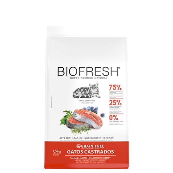 Ração Biofresh Gatos Castrados Salmão 7,5kg Menor preço em Ração Biofresh Gatos Castrados Salmão 7,5kg