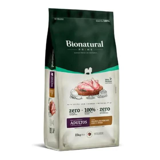 Imagem de Ração Bionatural Prime 15Kg Frango Cães Adultos Pequenos