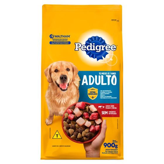 Imagem de Ração Cachorro Pedigree Adulto Carne e Frango 900g