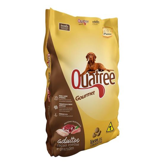 Ração Cachorro Quatree Gourmet Raças Médias e Grandes 10,1Kg Menor preço em Ração Cachorro Quatree Gourmet Raças Médias e Grandes 10,1Kg