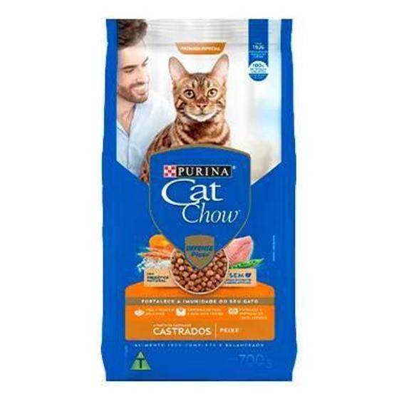 Imagem de Ração Cat Chow Peixe Gatos Castrados Purina 700g