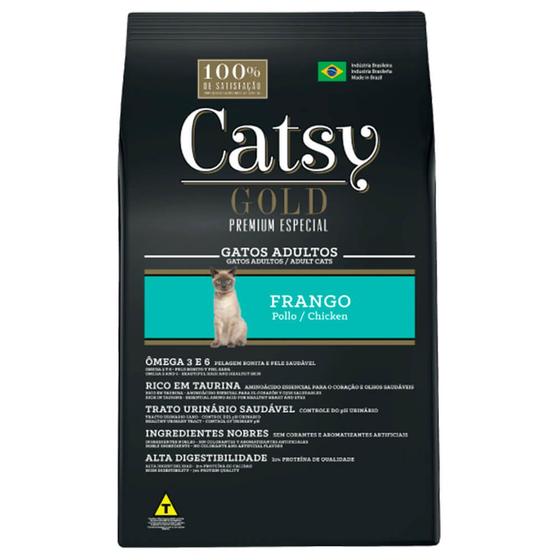 Imagem de Ração Catsy Gold Premium Especial Gatos Adultos Sabor Frango 10,1 Kg