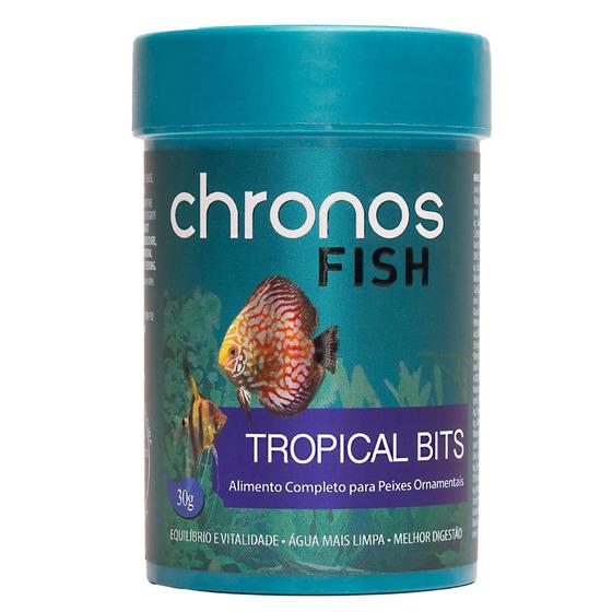 Imagem de Ração Chronos Fish Tropical Bits 30g para Peixes Ornamentais