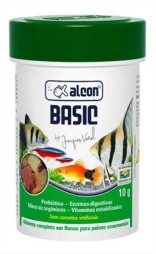 Imagem de Ração Completa para Peixes de Pequeno e Médio Porte Alcon Basic 10g - Flocos