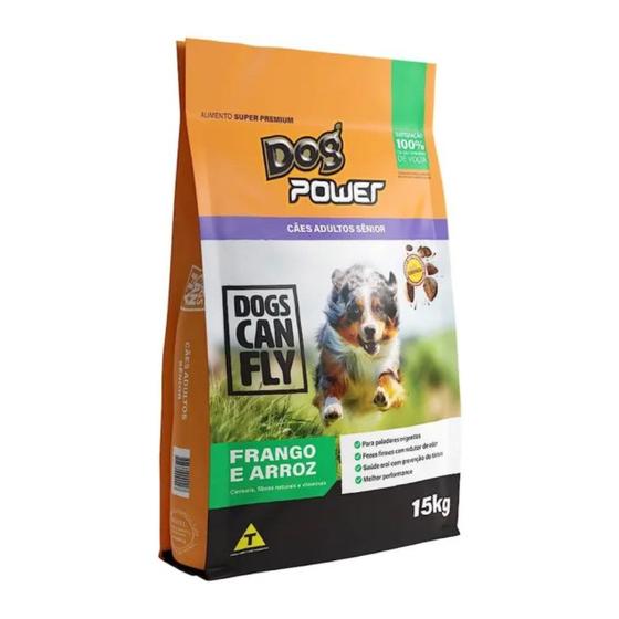 Imagem de Ração Dog Power para Cães Sênior Sabor Frango e Arroz 15 Kg