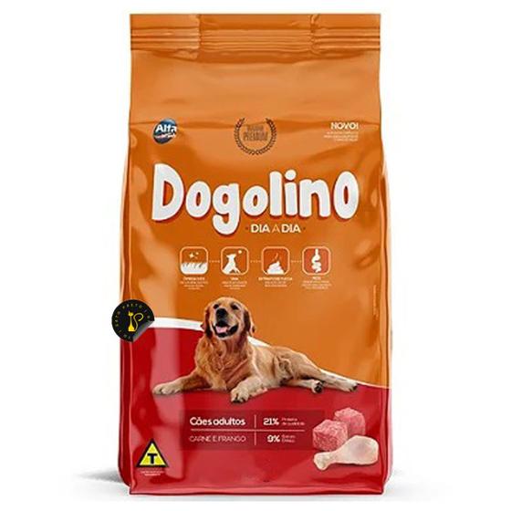 Imagem de Ração Dogolino Dia a Dia Cães Adultos Carne Frango e Arroz 15Kg Premium