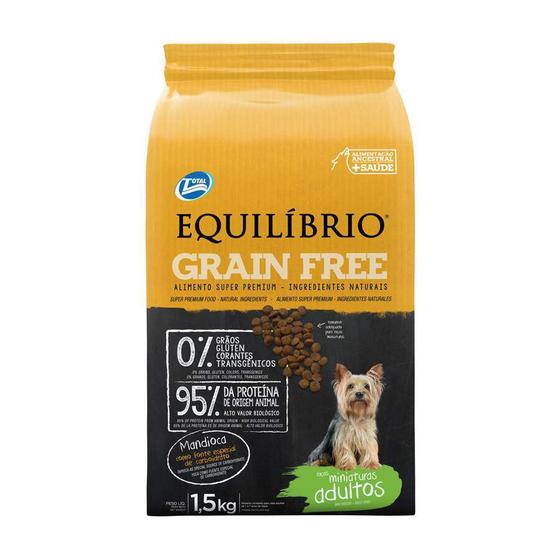 Ração Equilibrio Grain Free para Cães Sabor Mandioca 1,5kg é boa?