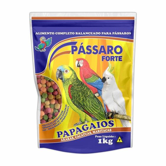 Racao Extrusada para Papagaio 1 Kg - PASSARO FORTE - Outros Pets ...
