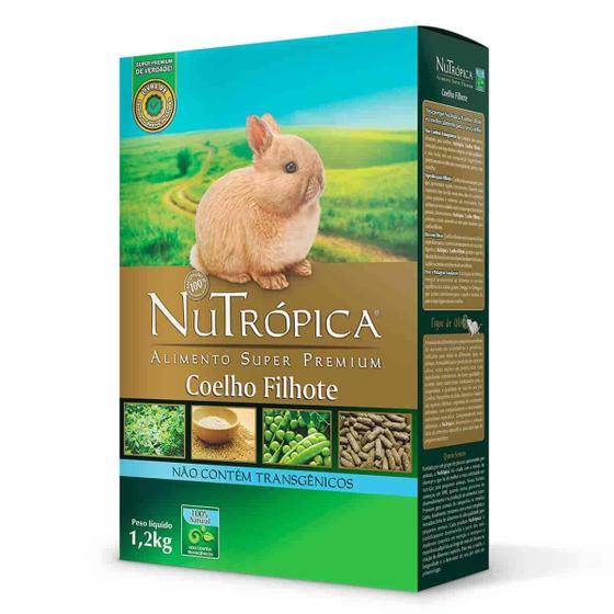 Imagem de Ração Extrusada Super Premium Nutrópica para Coelho Filhote - 1,2kg Até 9 Meses de Idade