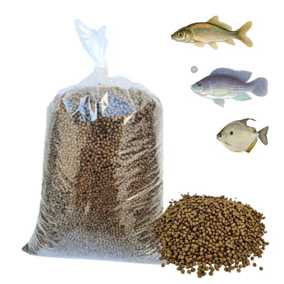 Imagem de Ração Fina p/ Tilapia Polinutri 1Kg Crescimento e Engorda do Peixe