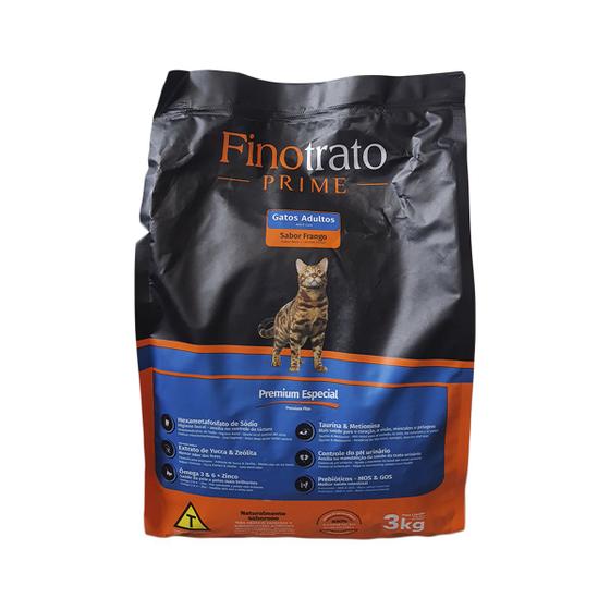 Imagem de Ração Finotrato Prime Gatos Adultos Sabor Frango 3Kg