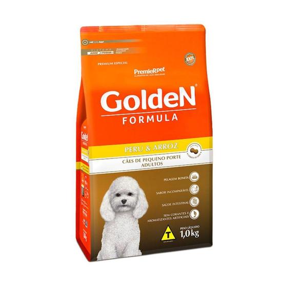 Imagem de Ração Fórmula Golden para Cães Adultos de Porte Pequeno sabor Peru e Arroz 1kg - Premier pet