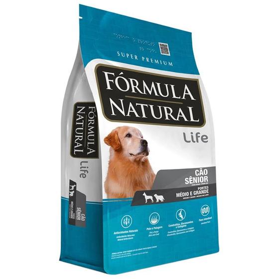 Imagem de Ração Fórmula Natural Life Cães Sênior Médio e Grande 15 Kg