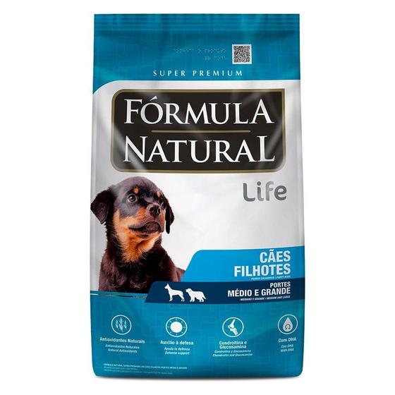 Imagem de Ração Fórmula Natural Life Super Premium para Cães Filhotes Raças Médias e Grandes - 15 Kg