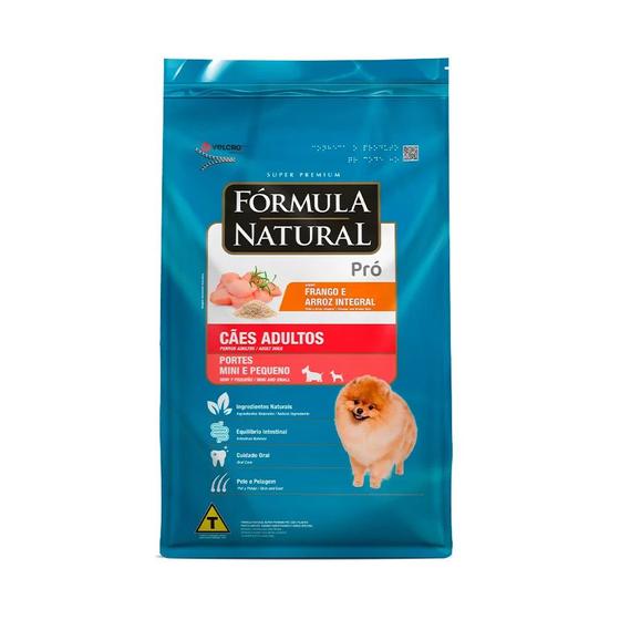 Imagem de Ração Fórmula Natural Pró para Cães Adultos de Porte Mini e Pequeno Sabor Frango e Arroz Integral 1KG