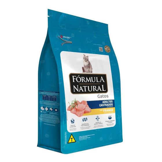 Imagem de Ração Fórmula Natural Super Premium Gatos Adultos Castrados Sabor Frango 7kg