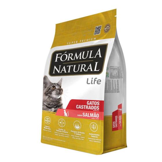 Imagem de Ração Fórmula Natural Super Premium Life Gatos Castrados Sabor Salmão