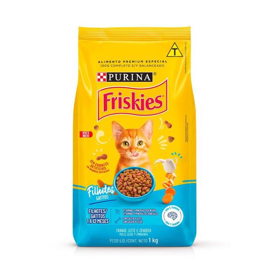 Imagem de Ração Friskies Para Gatos Filhotes Sabor Frango, Cenoura e Leite 1kg