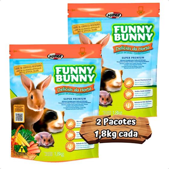 Imagem de Ração Funny Bunny Para Coelho Porquinho Da Índia Hamster