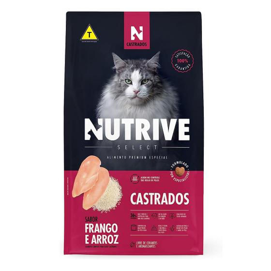 Imagem de Ração Gatos Nutrive Select Castrados Frango e Arroz 1kg