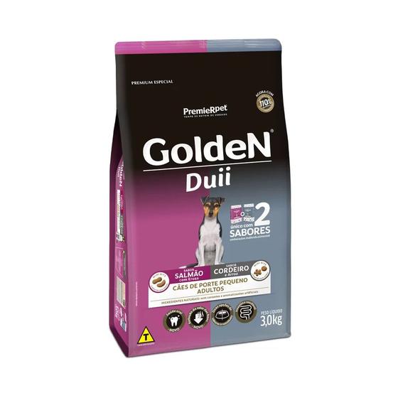 Ração Golden Cães Adultos Duo Pequeno Porte Salmão e Cordeiro 3kg Menor preço em Ração Golden Cães Adultos Duo Pequeno Porte Salmão e Cordeiro 3kg