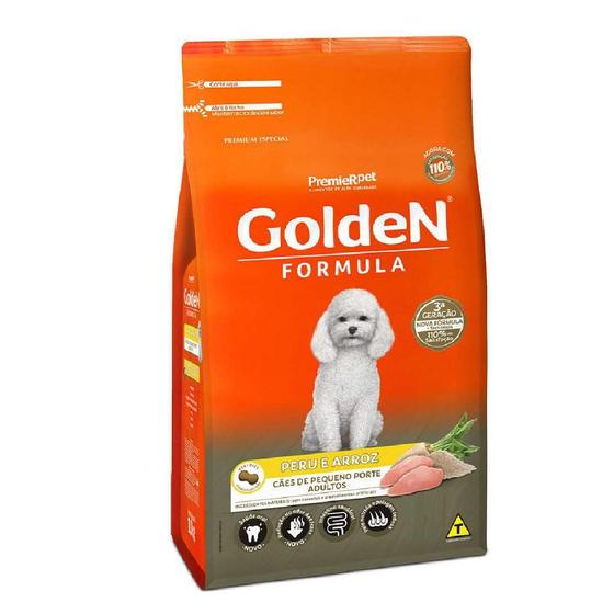 Imagem de Ração Golden Cães Adultos Mini Bits Peru E Arroz - 10,1Kg