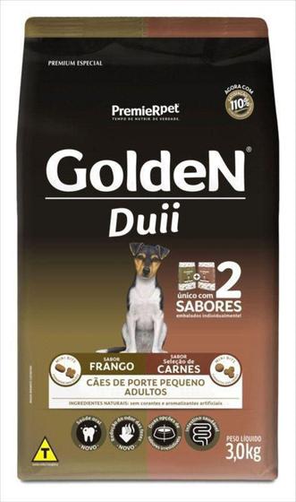 Imagem de Ração Golden Duii Cão Adulto Pequeno Porte Frango E Carne 3kg