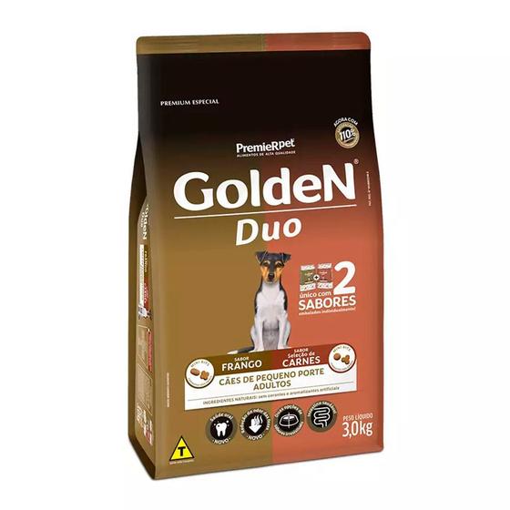 Ração Golden Duo Cães Adultos Pequeno Porte Frango E Seleção De Carnes - 3kg Menor preço em Ração Golden Duo Cães Adultos Pequeno Porte Frango E Seleção De Carnes - 3kg
