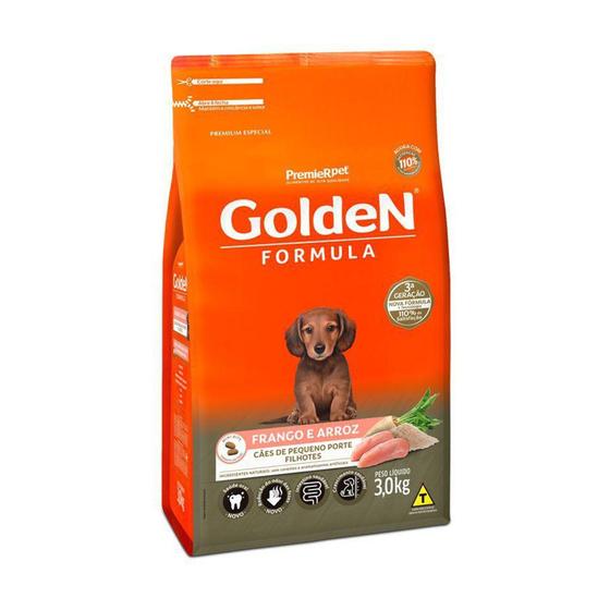 Imagem de Ração Golden Filhotes Mini Bits Frango e Arroz -  3 Kg