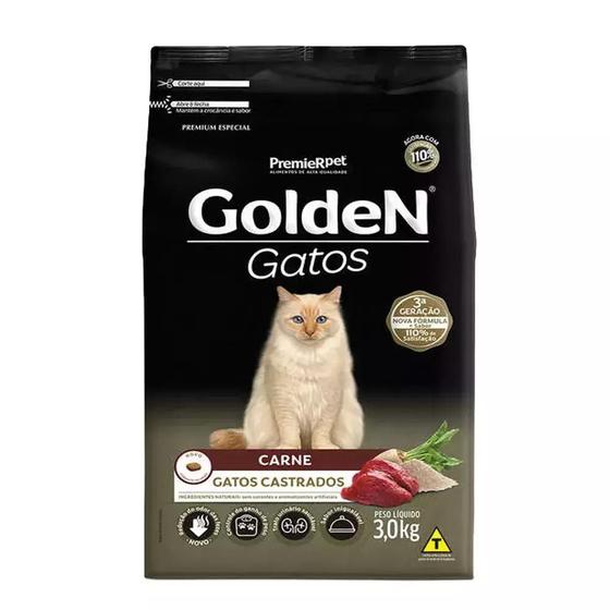 Imagem de Racao golden form gato carne castrado 3kg