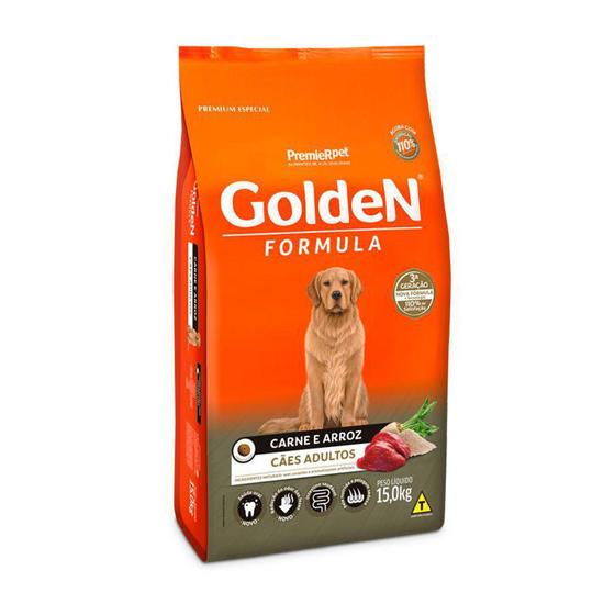 Imagem de Ração Golden Formula Adulto Carne e Arroz - 15 Kg