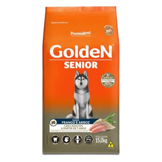 Imagem de Ração GoldeN Formula Cachorros Sênior Frango e Arroz 15,0kg