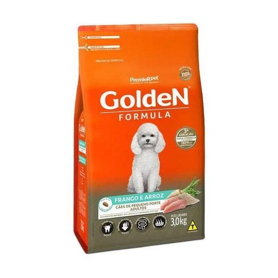 Imagem de Ração Golden Formula Cães Adultos Arroz e Frango Mini Bits 3 kg