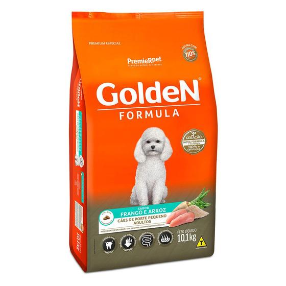 Imagem de Ração Golden Fórmula Mini Bits Cães Adultos Raças Pequenas Sabor Frango e Arroz