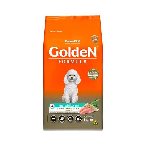 Imagem de Ração golden fórmula mini bits para cães adultos de pequeno porte sabor frango e arroz