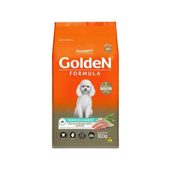 Imagem de Ração Golden Fórmula Mini Bits para Cães Adultos de Pequeno Porte Sabor Frango e Arroz