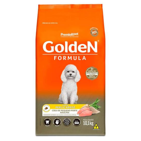 Imagem de Ração Golden Fórmula Mini Bits Para Cães Adultos Sabor Peru e Arroz 10,1 Kg