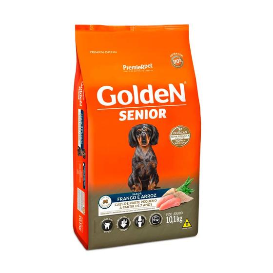 Imagem de Ração Golden Fórmula Mini Bits para Cães Senior de Porte Pequeno Sabor Frango e Arroz