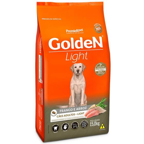 Imagem de Ração Golden Fórmula Para Cães Adultos Light Sabor Frango e Arroz 15 Kg