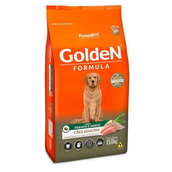 Imagem de Ração Golden Fórmula Para Cães Adultos Sabor Frango e Arroz